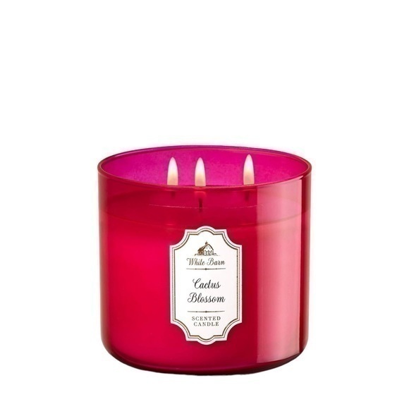 NEW Bath & Body Works White Barn Cactus Blossom 3 Wick‎ Candle 14.5 Ounce - Picture 1 of 6